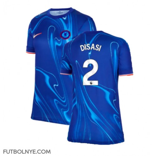 Camiseta Chelsea Axel Disasi #2 Primera Equipación para mujer 2024-25 manga corta